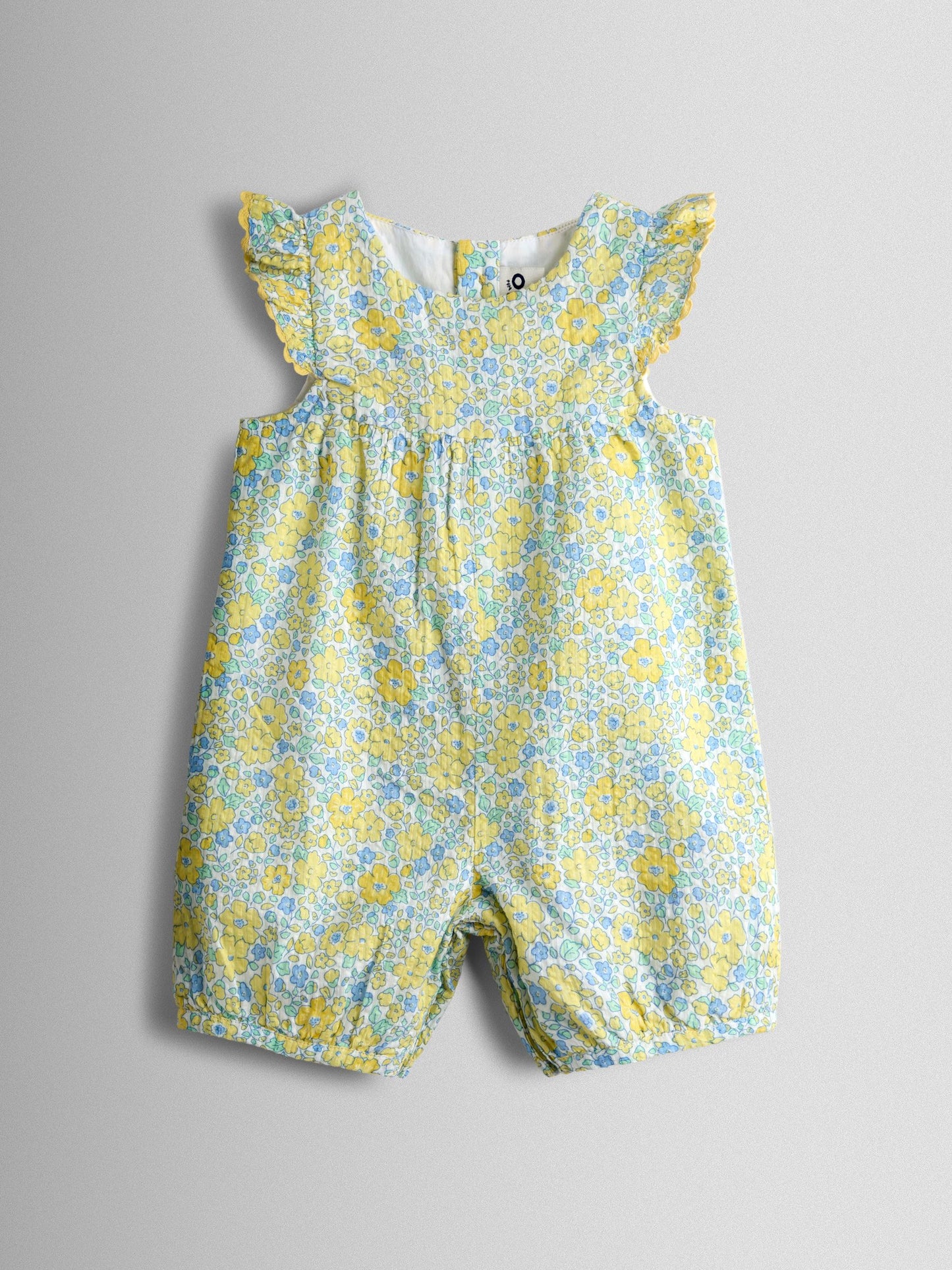 JoJo Maman Bébé Yellow Floral Printed Romper image 1
