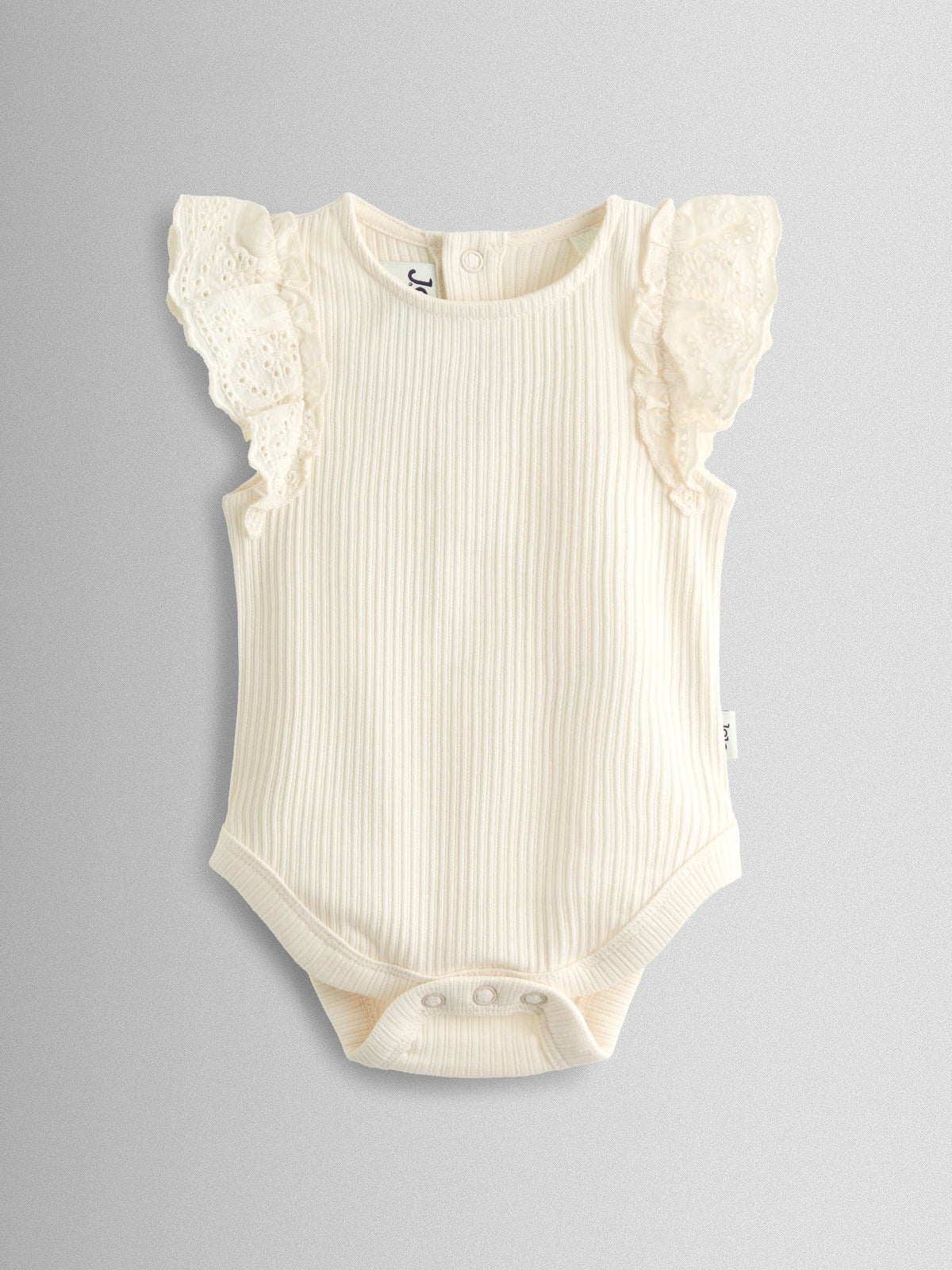 Dsiney Kidz - JoJo Maman Bébé Pink & Cream 2-Pack Broderie Frill Sleeve Body image 2