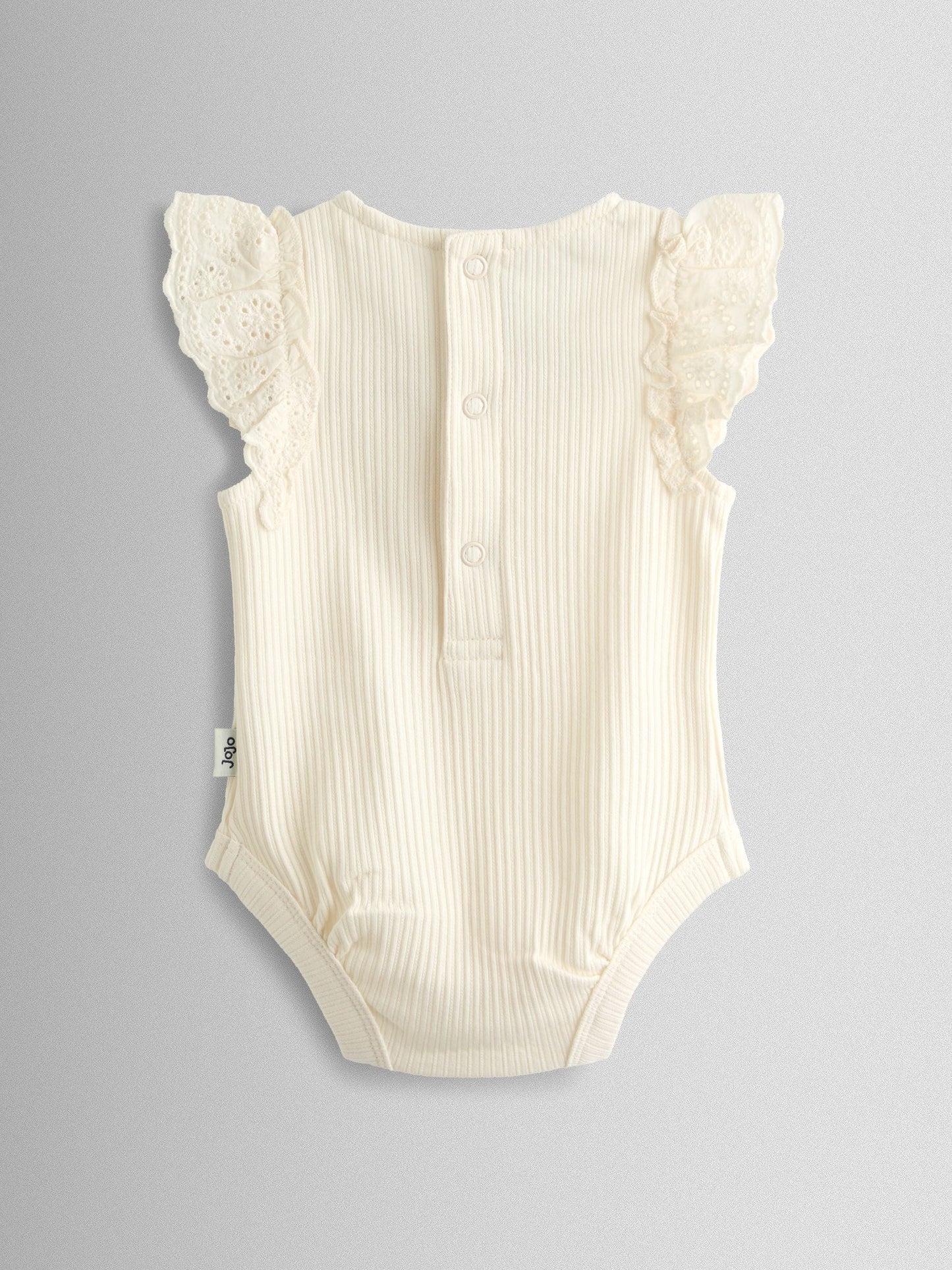 JoJo Maman Bébé Pink & Cream 2-Pack Broderie Frill Sleeve Body image 4