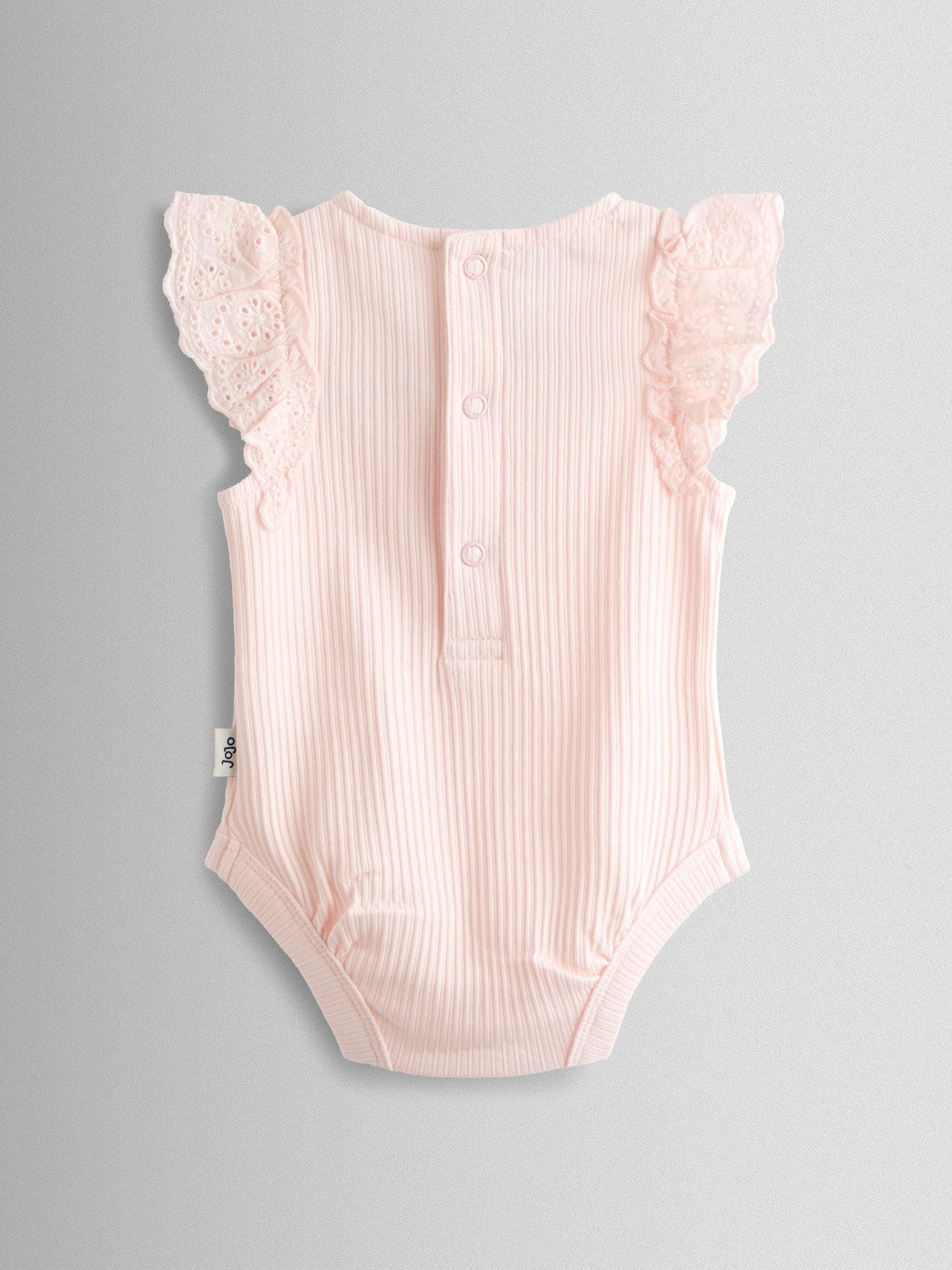 Dsiney Kidz - JoJo Maman Bébé Pink & Cream 2-Pack Broderie Frill Sleeve Body image 5