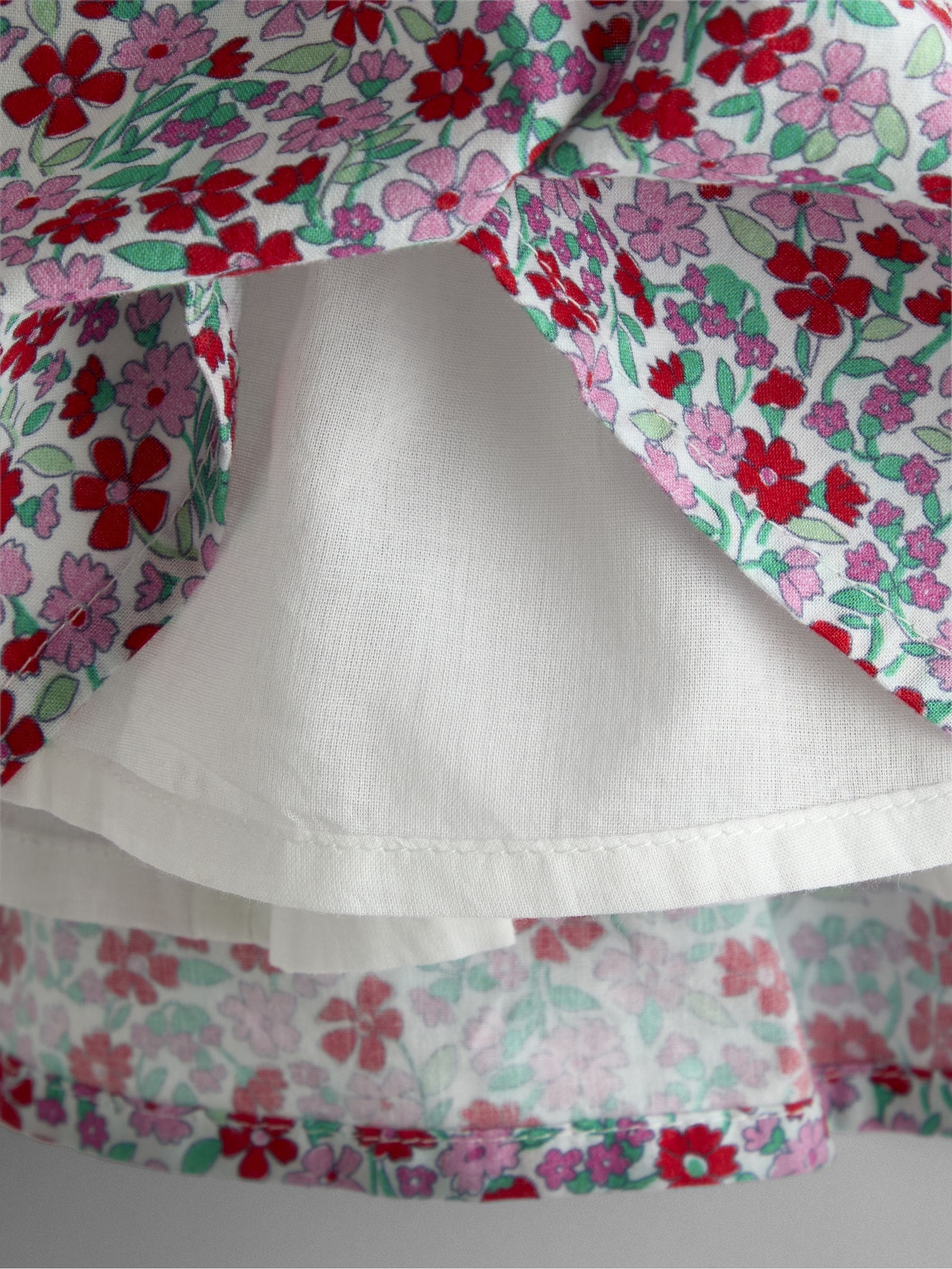 JoJo Maman Bébé Red Ditsy Floral Sailor Baby Dress image 6