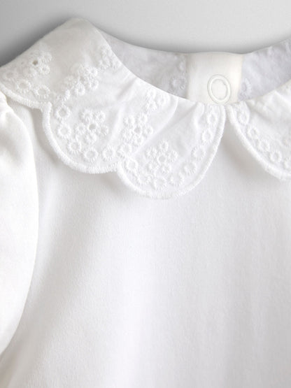 JoJo Maman Bébé White Broderie Collar Body image 3