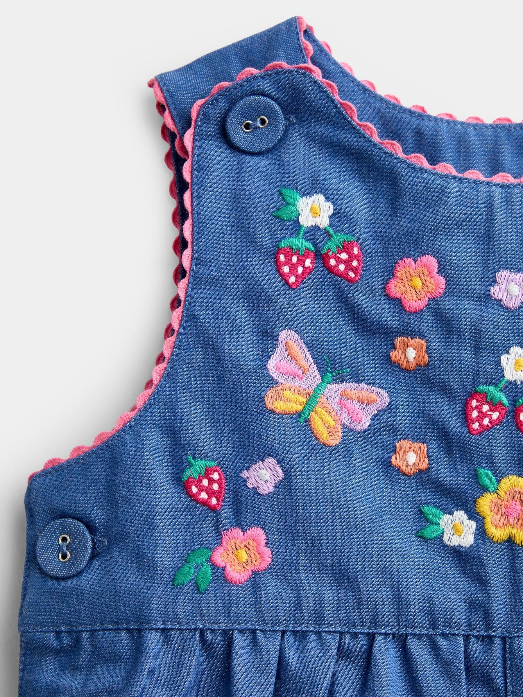 JoJo Maman Bébé Blue Dungarees image 3