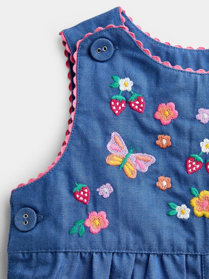 JoJo Maman Bébé Blue Dungarees image 3