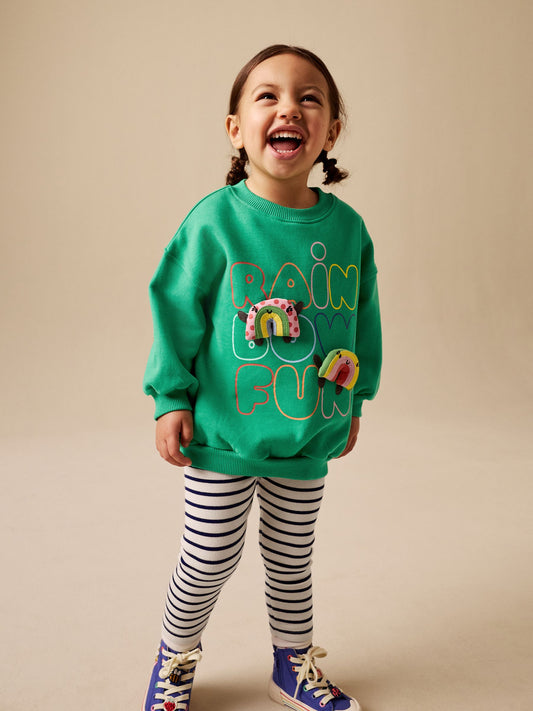 Green Rainbow Sweatshirt & Flare Leggings Set (3mths-7yrs) image 1