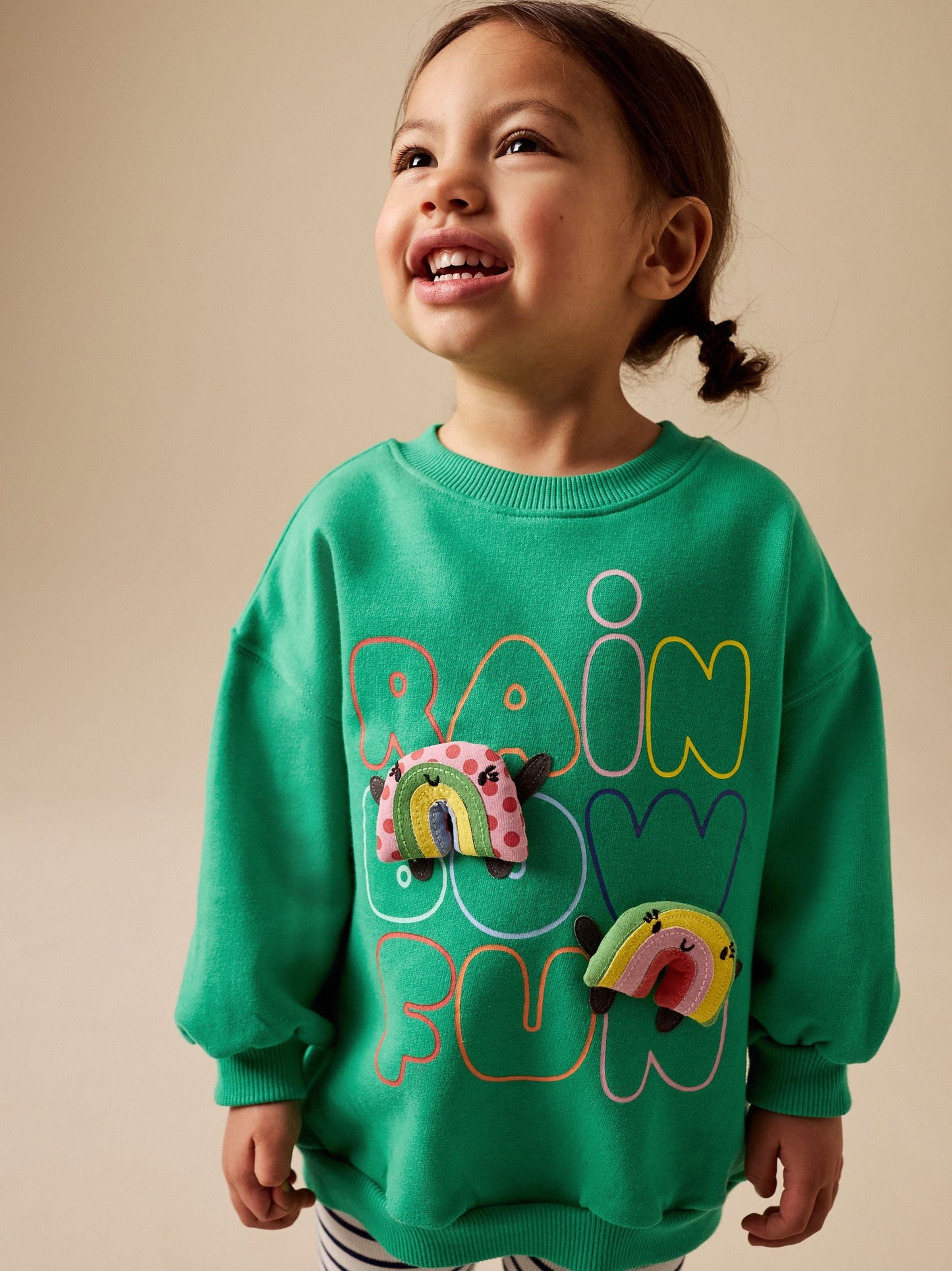 Green Rainbow Sweatshirt & Flare Leggings Set (3mths-7yrs) image 4