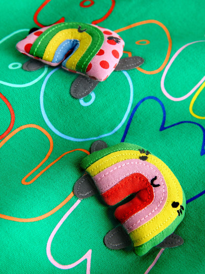 Green Rainbow Sweatshirt & Flare Leggings Set (3mths-7yrs) image 8