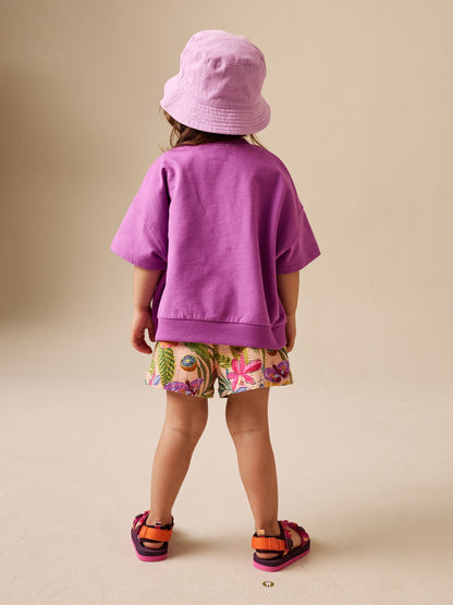 Purple Tropical Top and Shorts Set (3mths-7yrs) image 4