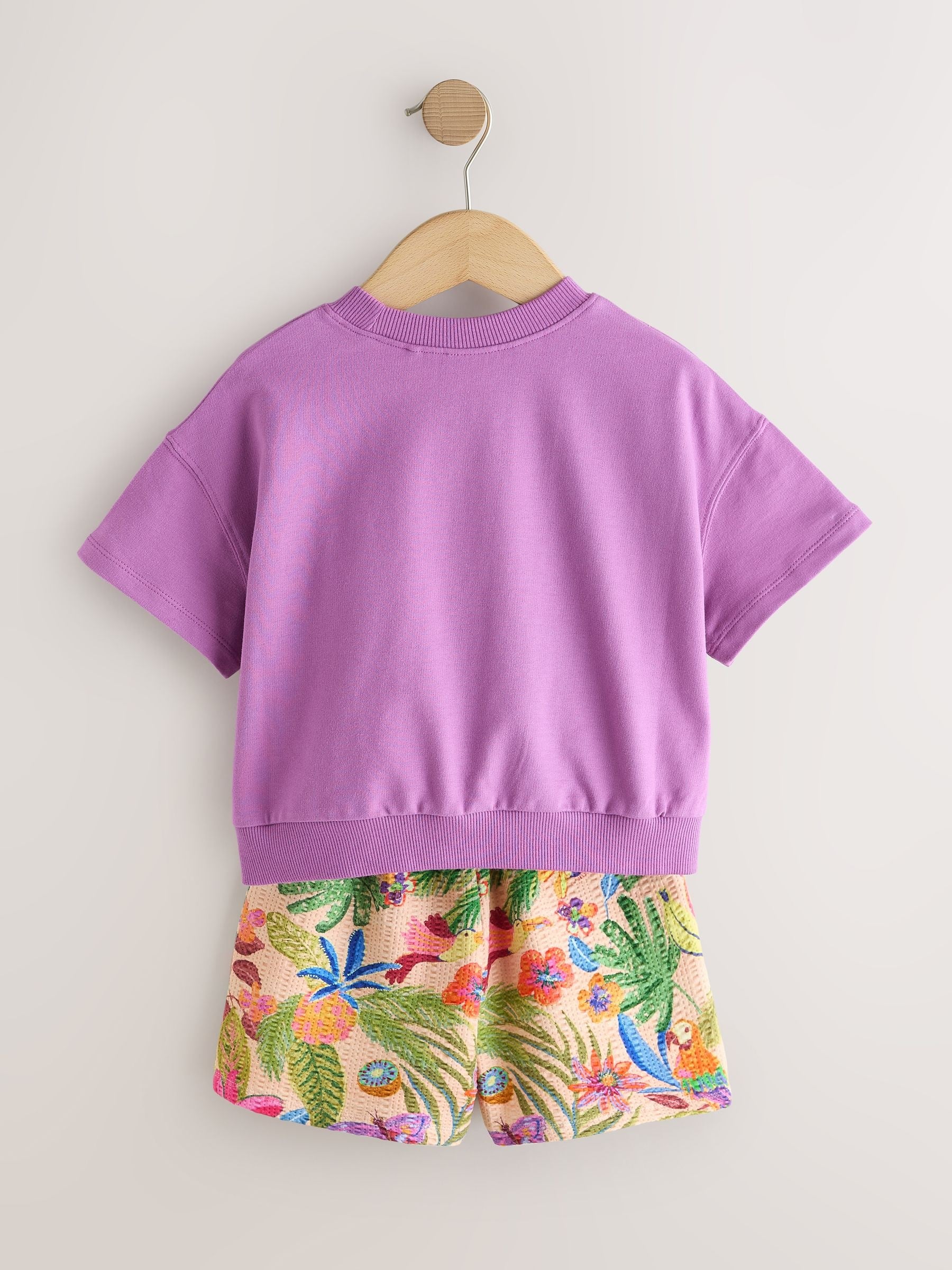 Purple Tropical Top and Shorts Set (3mths-7yrs) image 8