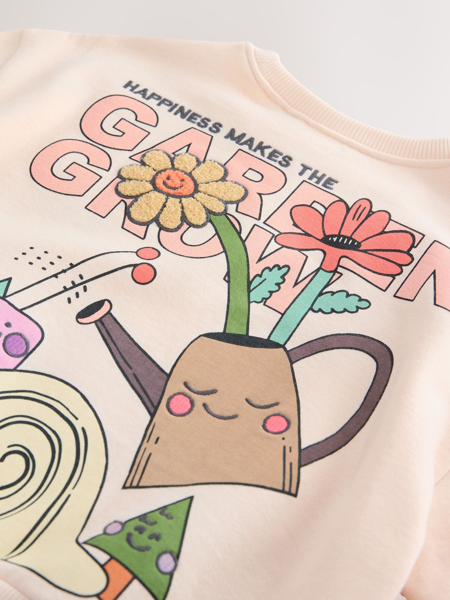 Cream Garden Graphic Sweatshirt and Leggings Set (3mths-7yrs) image 10