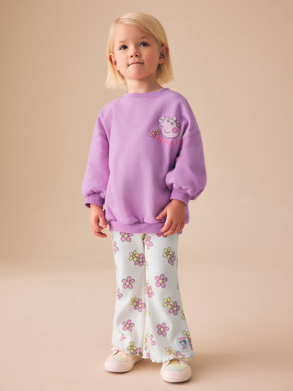 Purple Peppa Pig Sweatshirt & Flare Leggings Set (3mths-7yrs) image 2