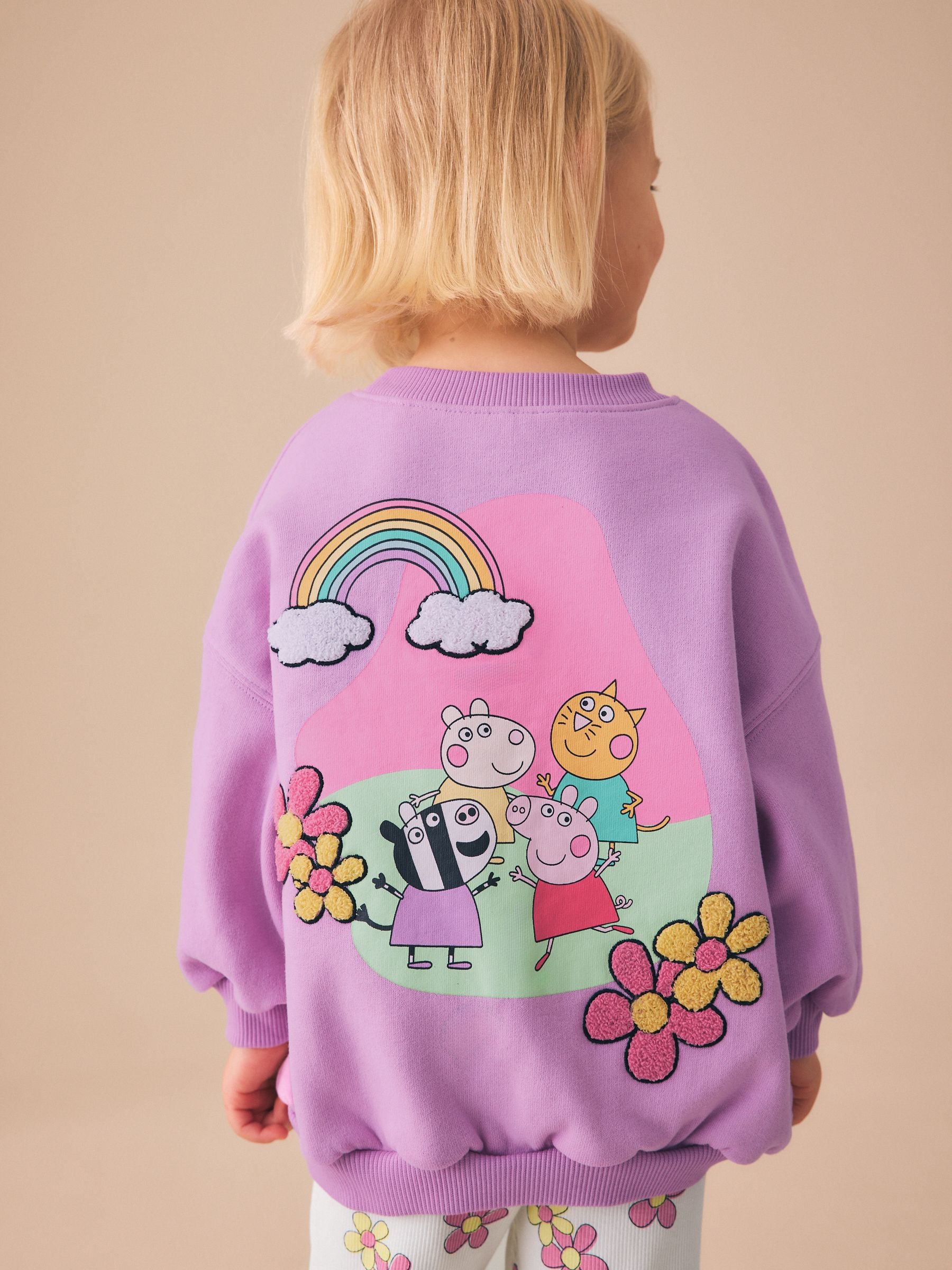 Purple Peppa Pig Sweatshirt & Flare Leggings Set (3mths-7yrs) image 3