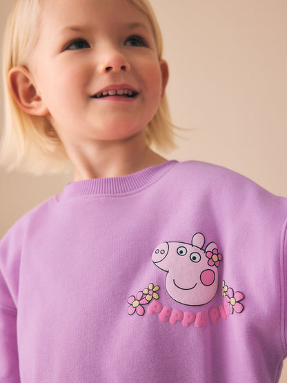Purple Peppa Pig Sweatshirt & Flare Leggings Set (3mths-7yrs) image 4