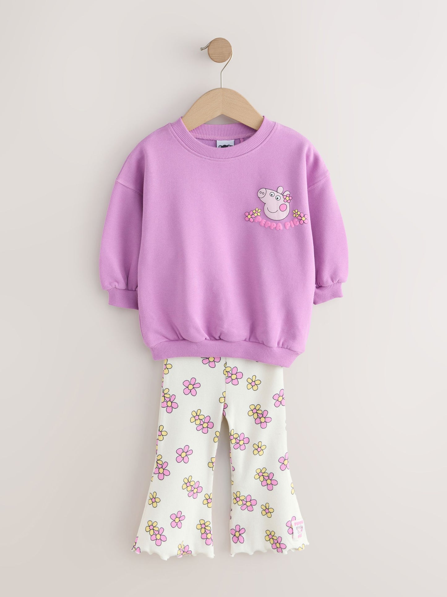 Purple Peppa Pig Sweatshirt & Flare Leggings Set (3mths-7yrs) image 6