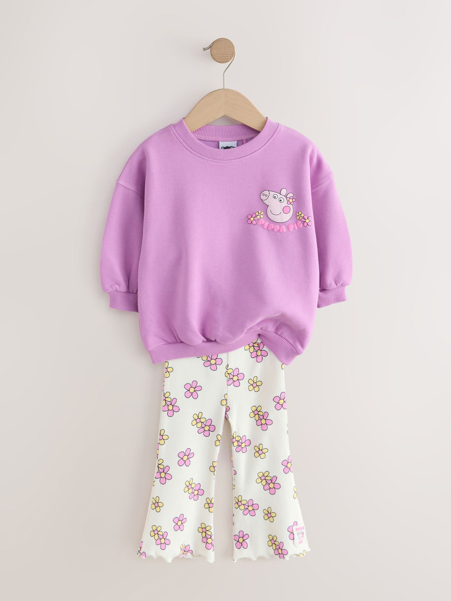 Purple Peppa Pig Sweatshirt & Flare Leggings Set (3mths-7yrs) image 7