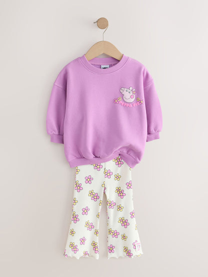 Purple Peppa Pig Sweatshirt & Flare Leggings Set (3mths-7yrs) image 7