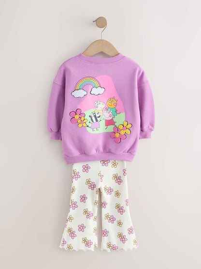 Purple Peppa Pig Sweatshirt & Flare Leggings Set (3mths-7yrs) image 8