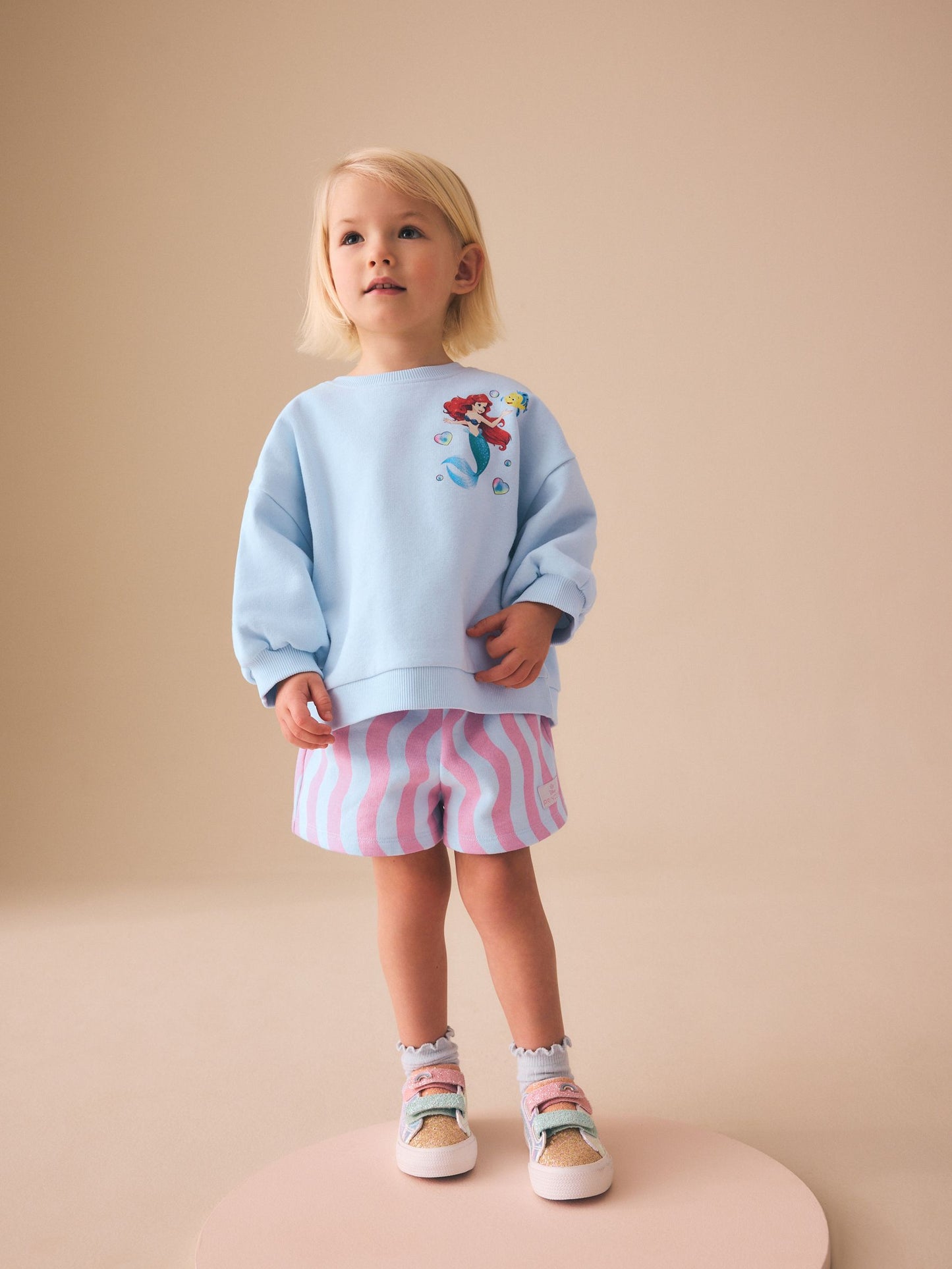 Blue Ariel Ariel Sweatshirt & Shorts Set (3mths-7yrs) image 2