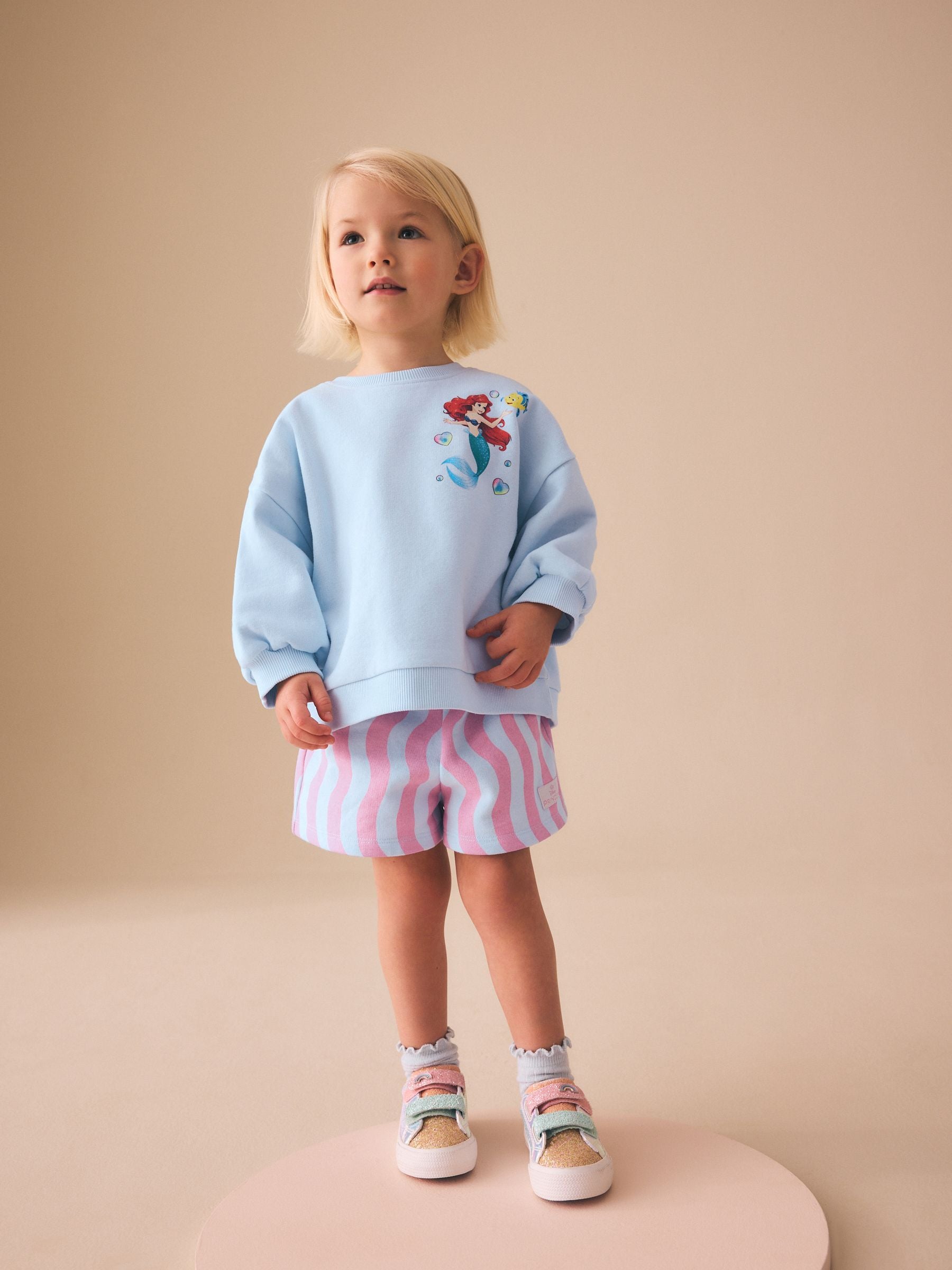 Blue Ariel Ariel Sweatshirt & Shorts Set (3mths-7yrs) image 2
