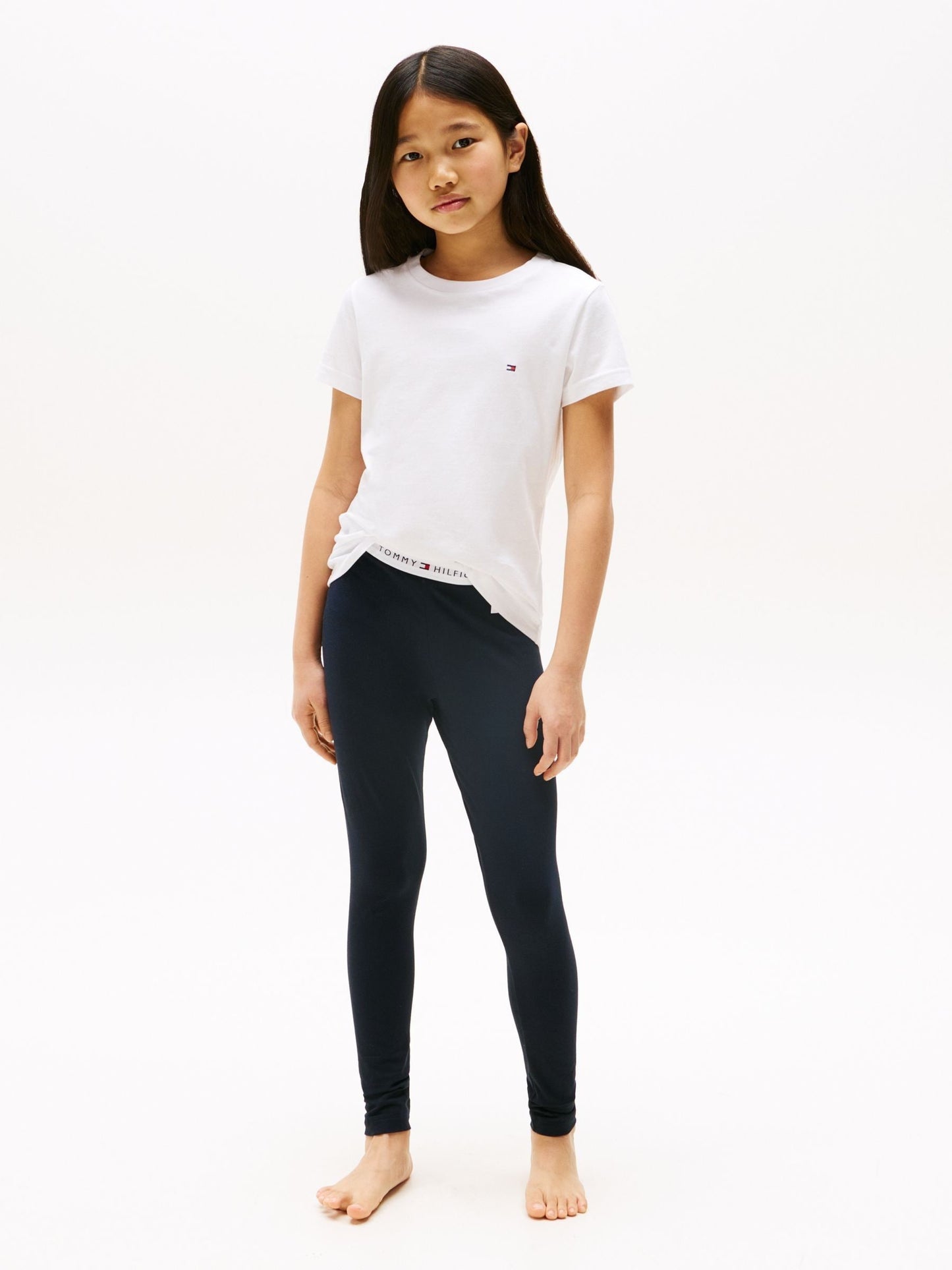 Dsiney Kidz - Tommy Hilfiger Light Pink/White Signature Crew Neck T-Shirts 2 Pack image 2