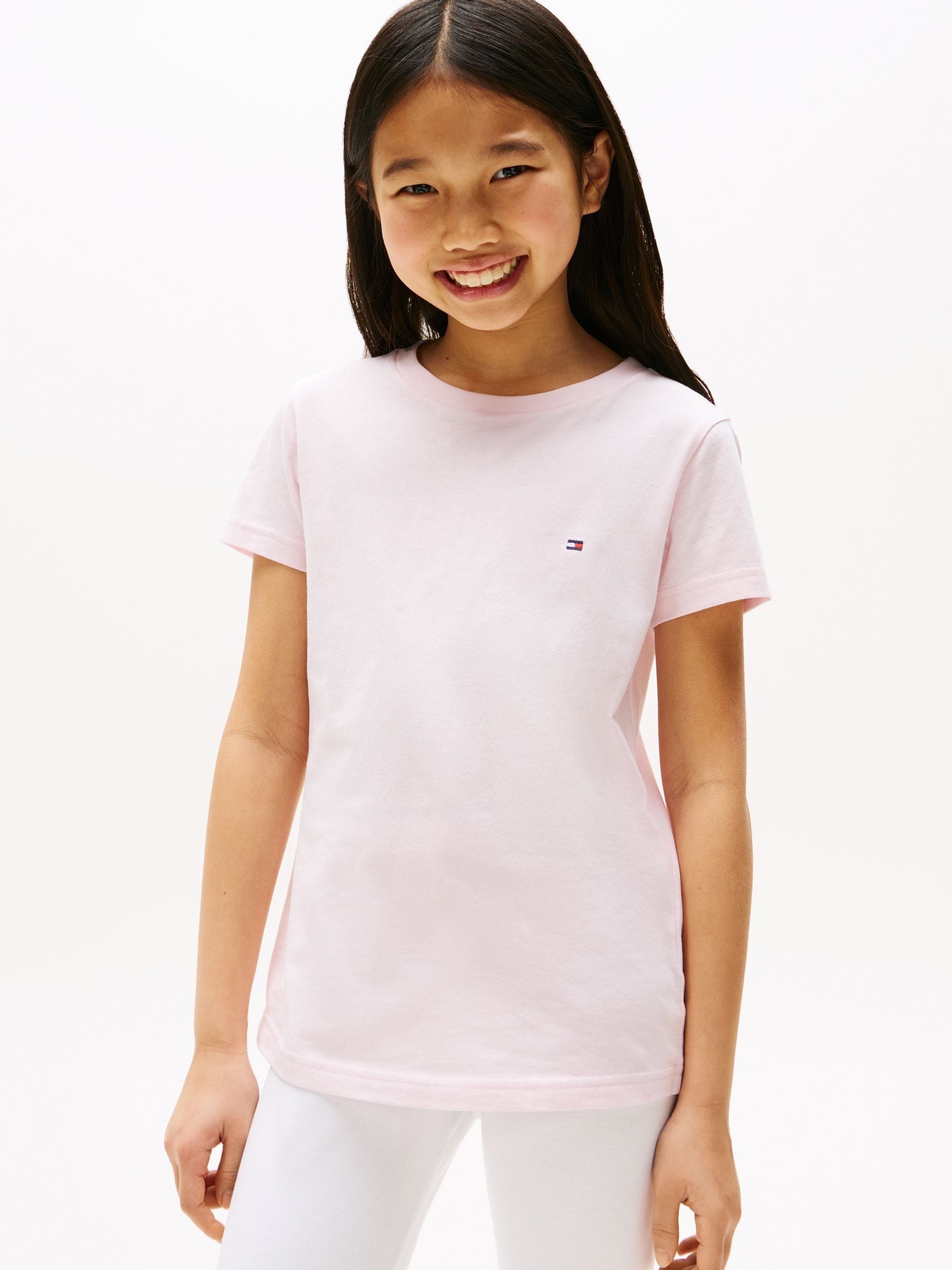 Dsiney Kidz - Tommy Hilfiger Light Pink/White Signature Crew Neck T-Shirts 2 Pack image 4