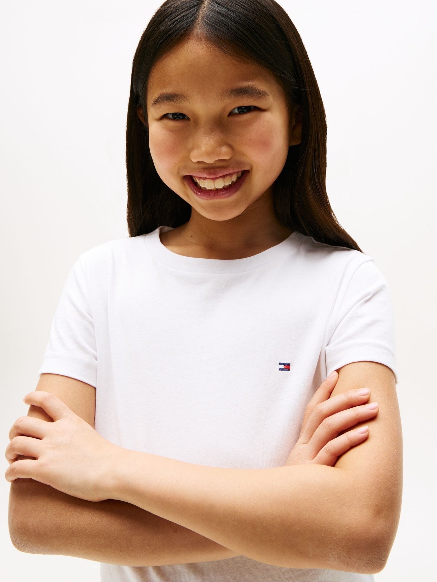 Dsiney Kidz - Tommy Hilfiger Light Pink/White Signature Crew Neck T-Shirts 2 Pack image 5