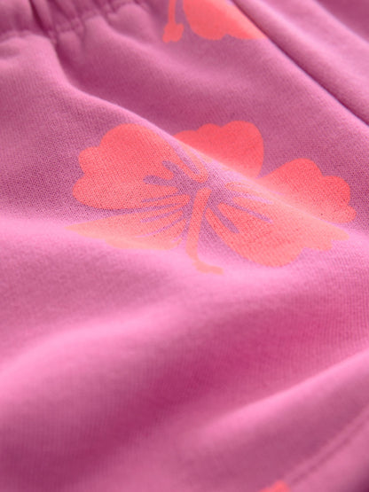Pink Flowers Sweat Shorts (3mths-7yrs) image 7