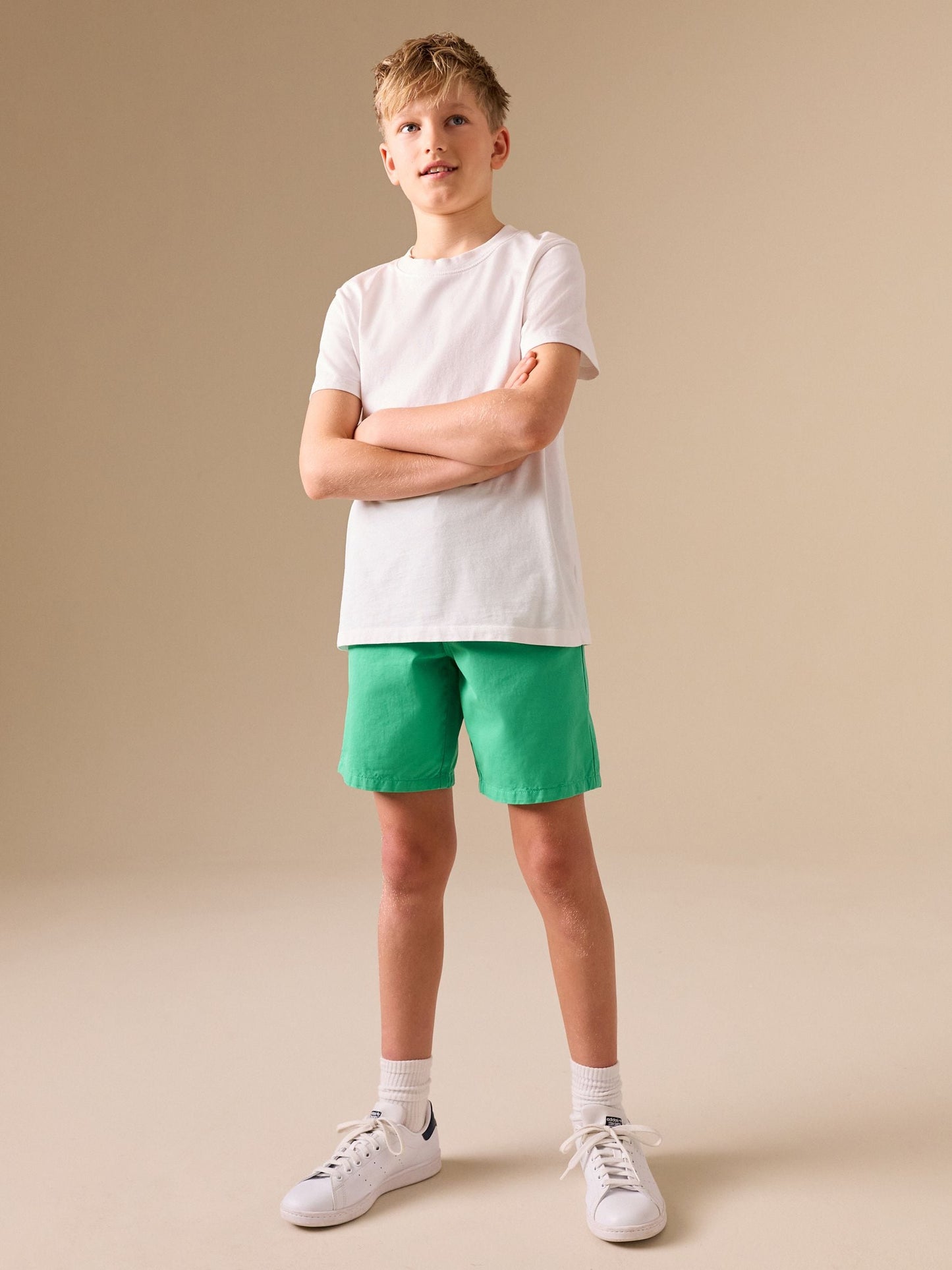 Dsiney Kidz - Green Garment Washed Chino Shorts (3-16yrs) image 1