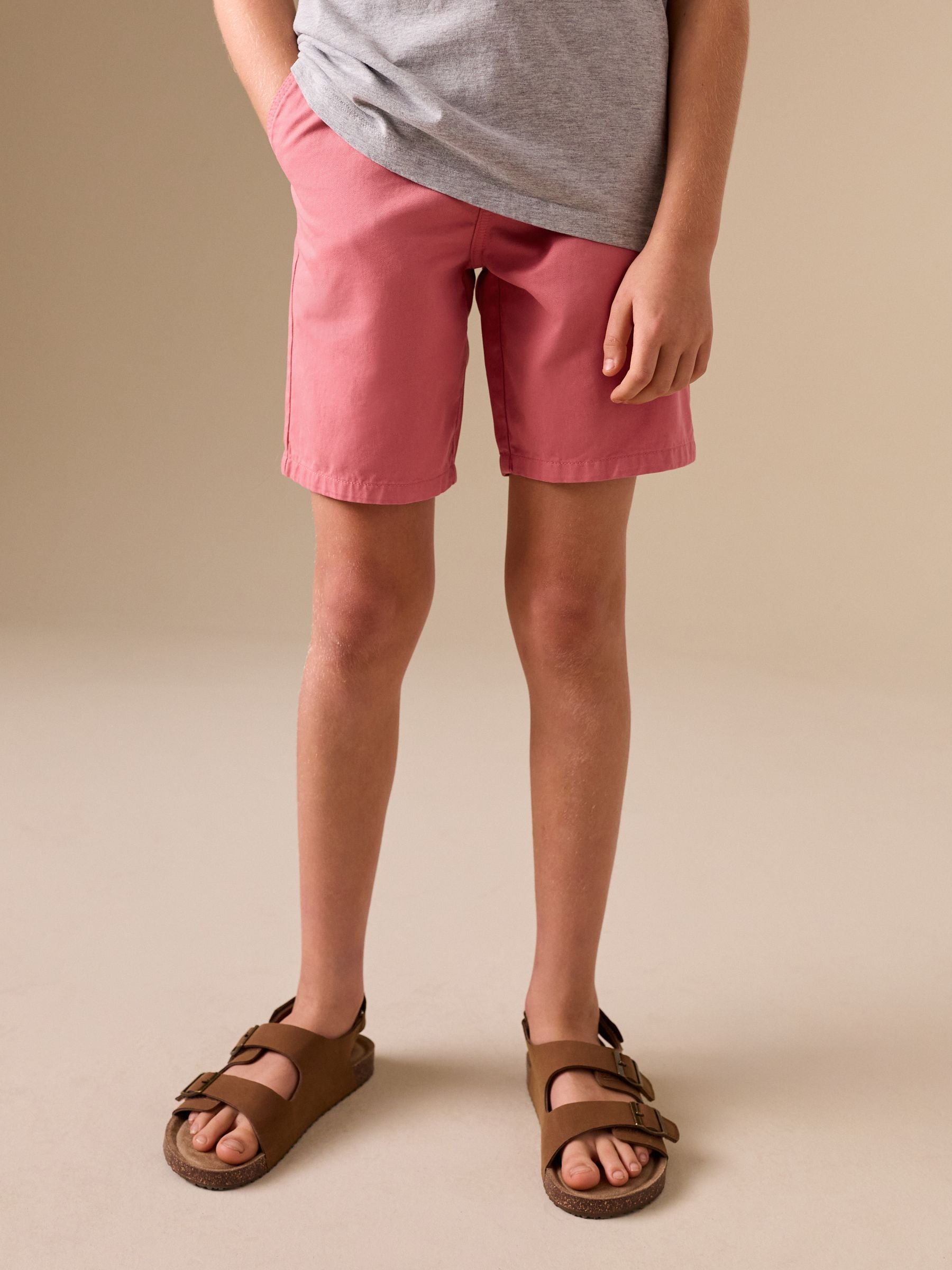 Dsiney Kidz - Blush Pink Garment Washed Chino Shorts (3-16yrs) image 1