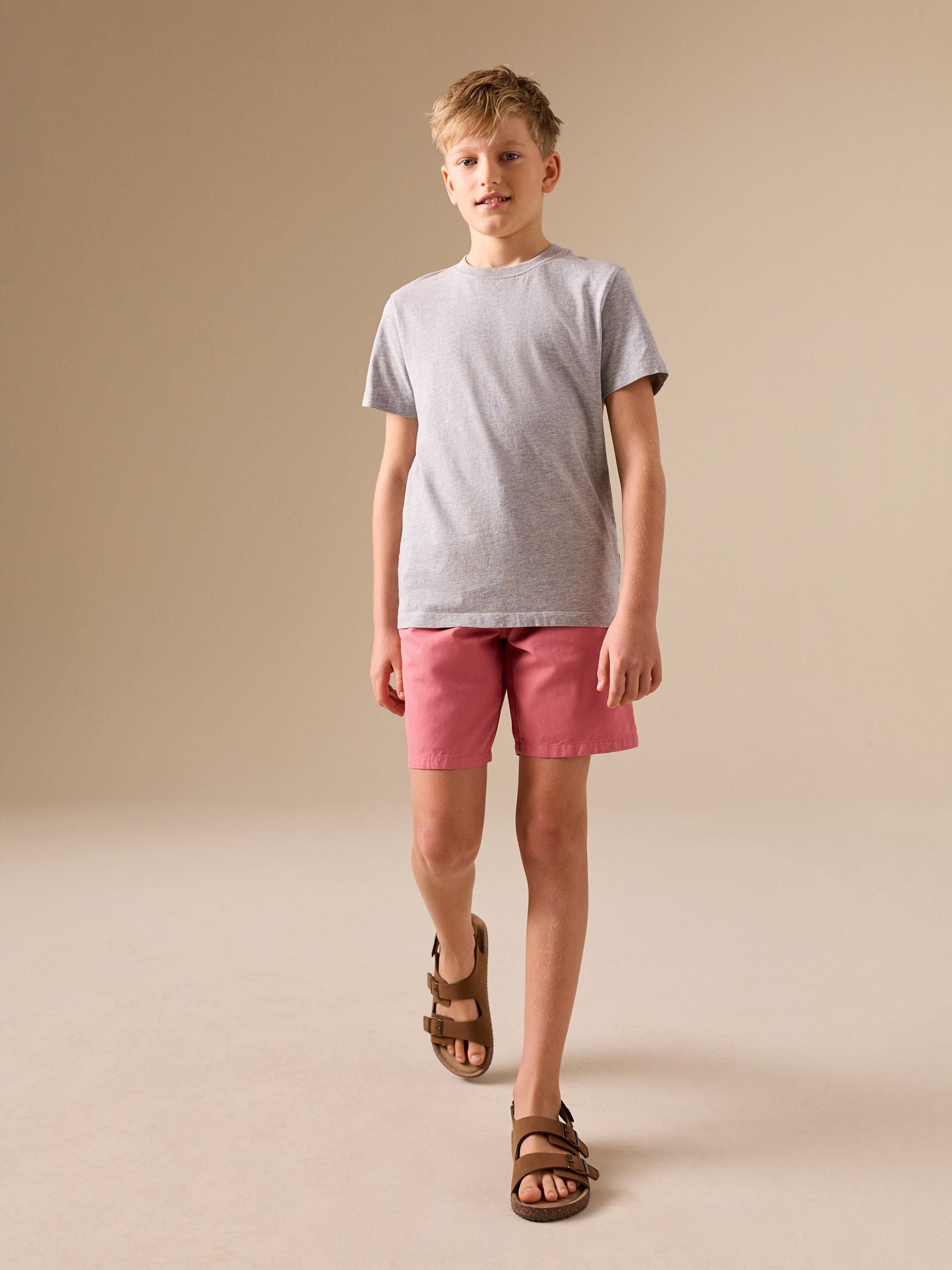 Dsiney Kidz - Blush Pink Garment Washed Chino Shorts (3-16yrs) image 2