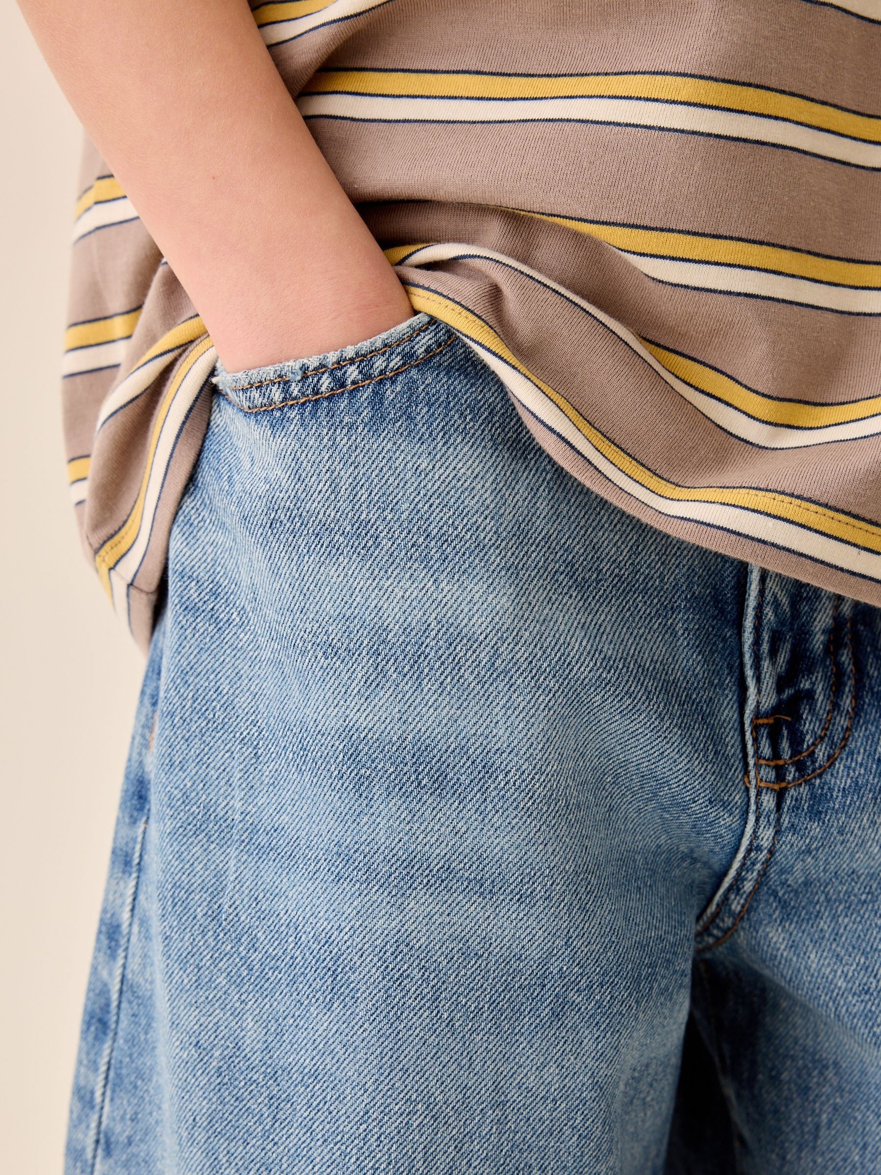 Dsiney Kidz - Mid Blue Longer Line Jorts (3-16yrs) image 3