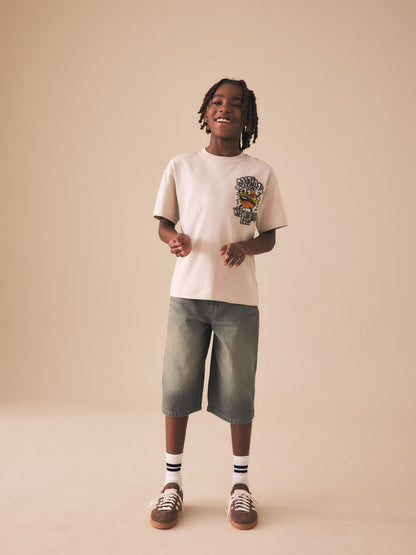 Dsiney Kidz - Denim Tint Longer Line Jorts (3-16yrs) image 2