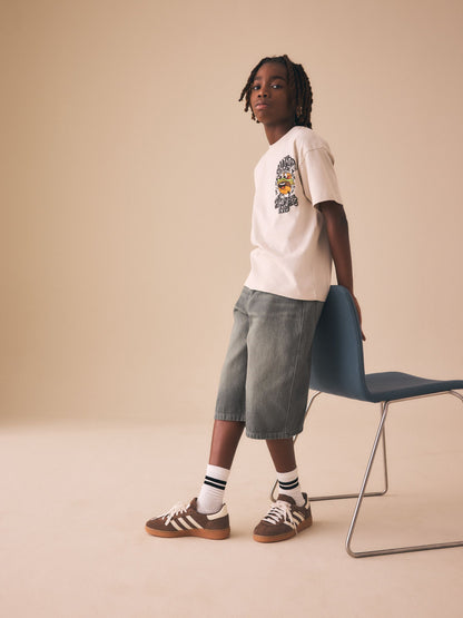 Dsiney Kidz - Denim Tint Longer Line Jorts (3-16yrs) image 3