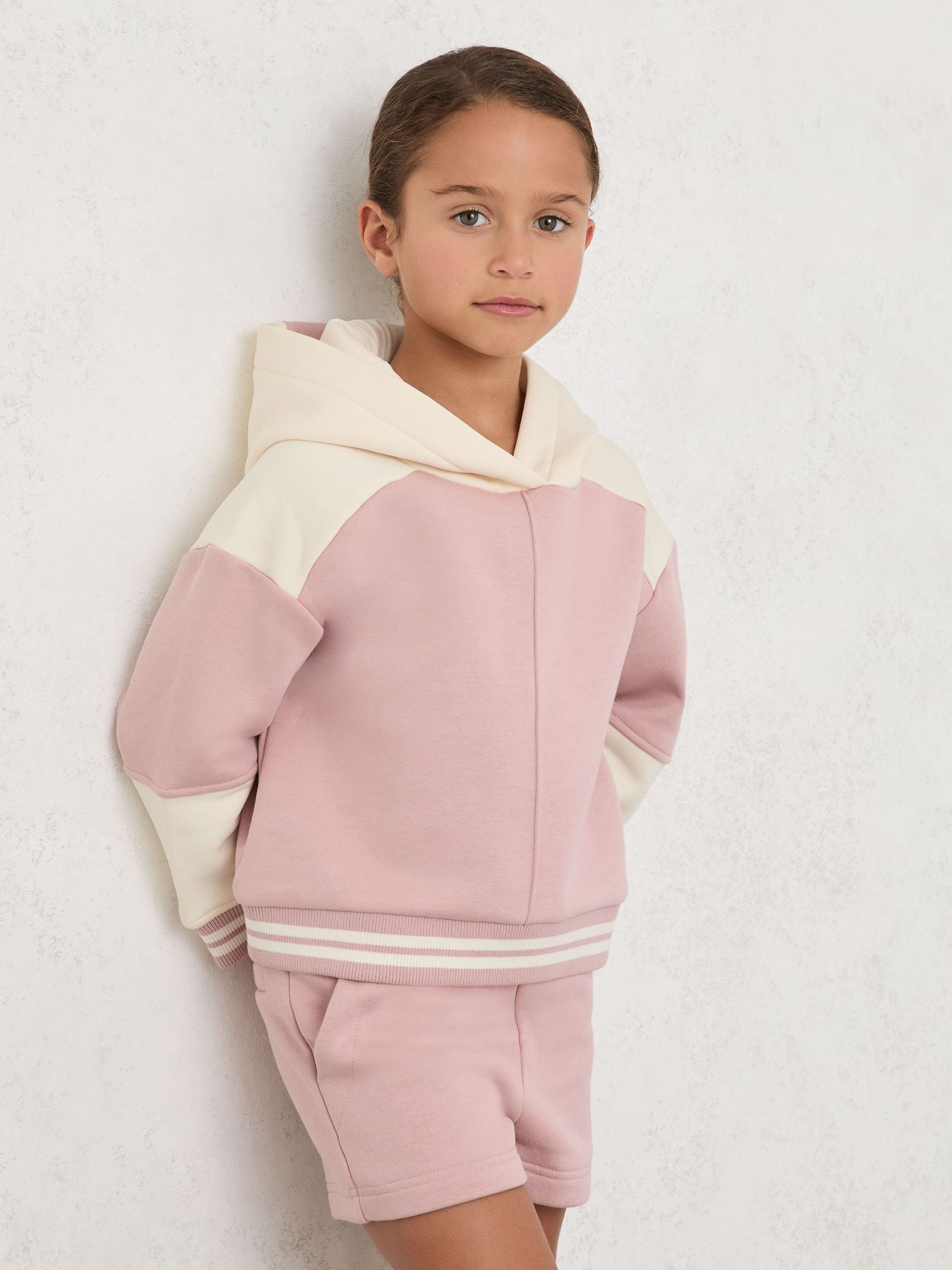 Reiss Pink Patty 3-9 yrs Cotton-Blend Hoodie and Shorts Set image 3