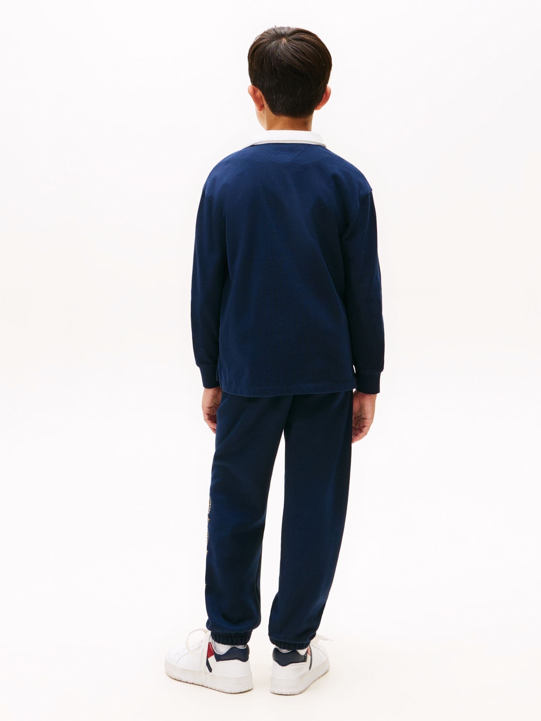 Dsiney Kidz - Tommy Hilfiger Blue Crest Long Sleeve Polo Shirt image 3
