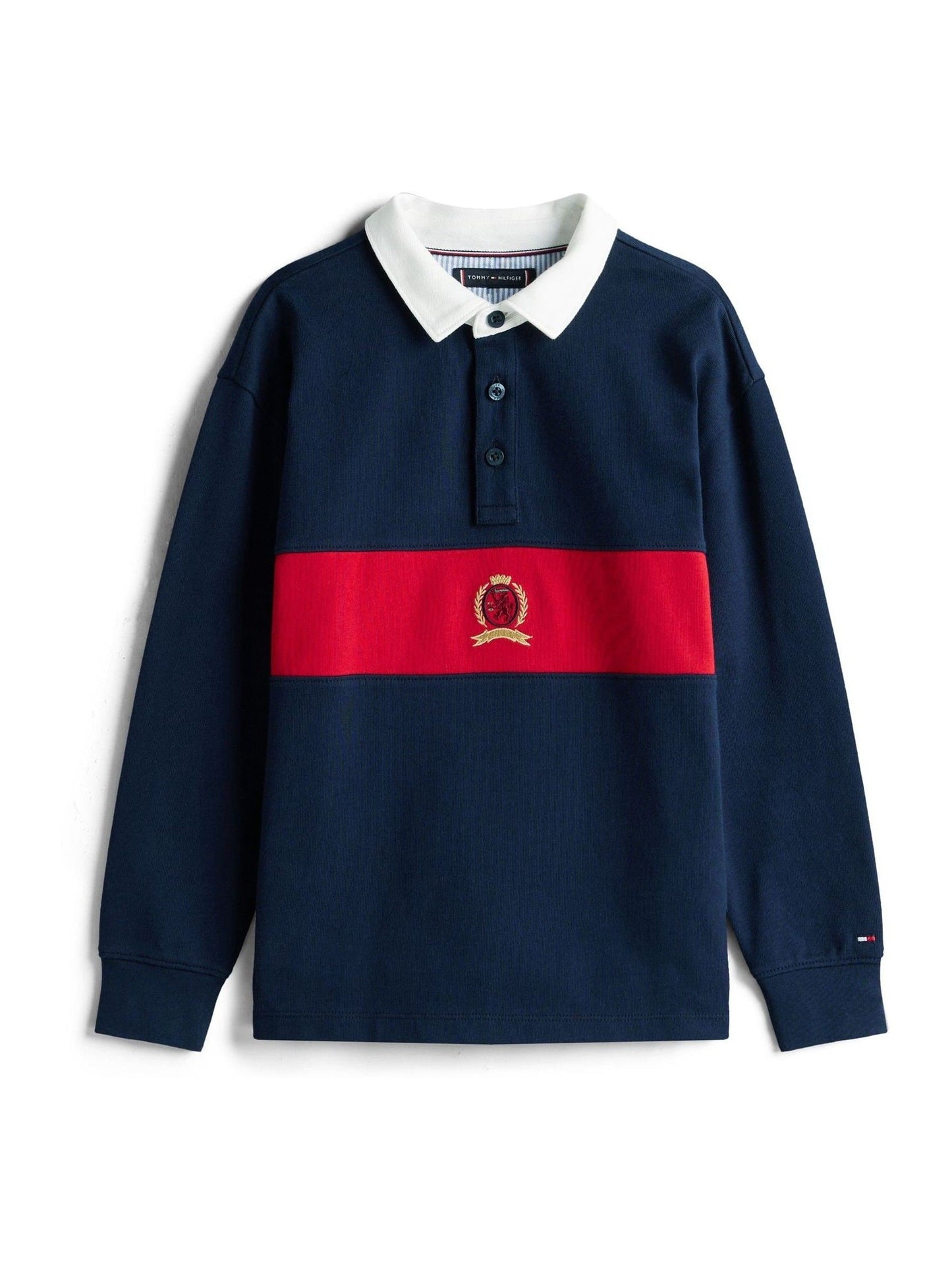 Dsiney Kidz - Tommy Hilfiger Blue Crest Long Sleeve Polo Shirt image 5