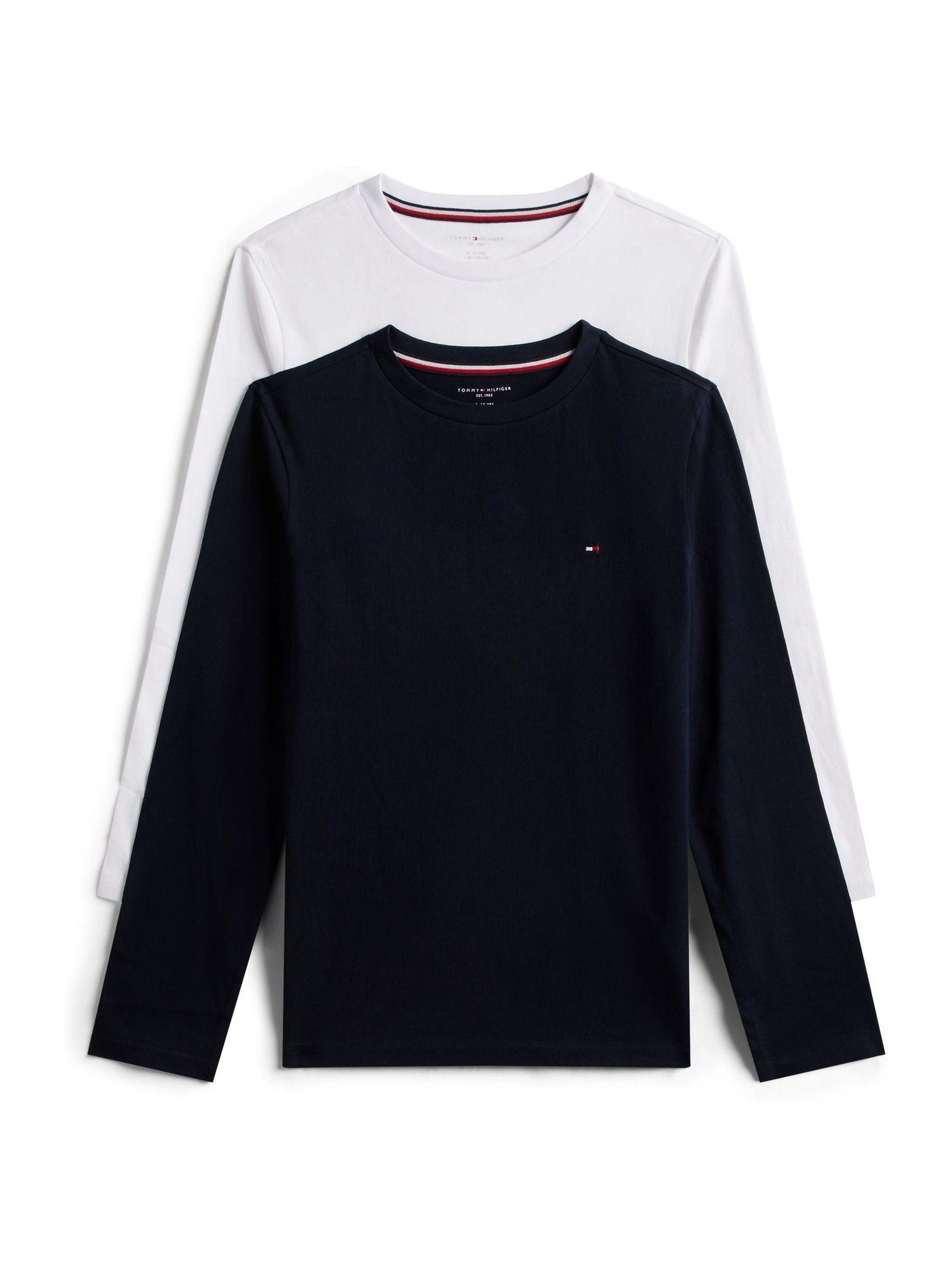Tommy Hilfiger Blue/White Long Sleeve T-Shirt 2 Pack image 1