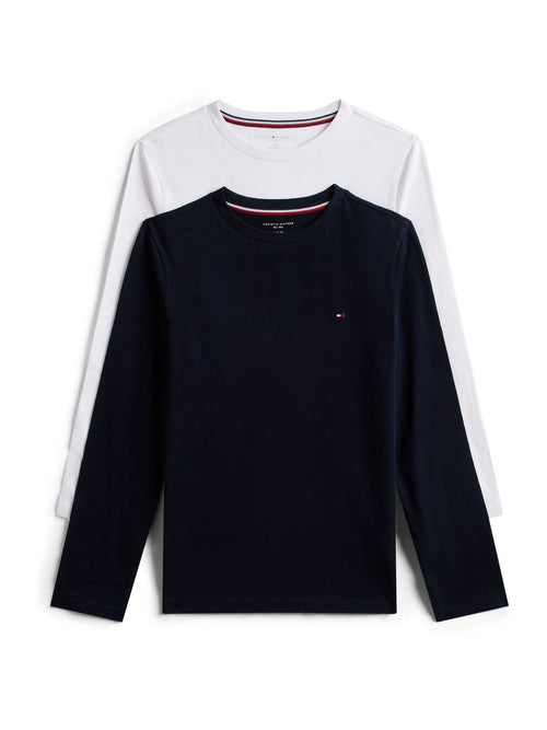 Tommy Hilfiger Blue/White Long Sleeve T-Shirt 2 Pack image 1