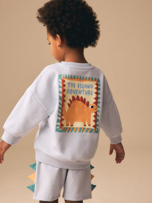 Dsiney Kidz - Blue Crew Neck Sweatshirt and Shorts Set (3mths-7yrs) (3mths-7yrs) image 1