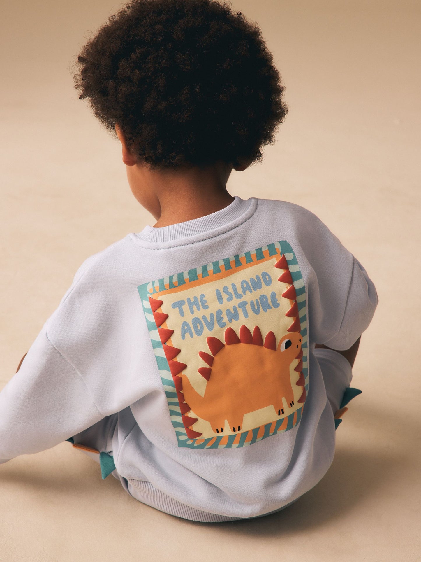 Blue Crew Neck Sweatshirt and Shorts Set (3mths-7yrs) (3mths-7yrs) image 3