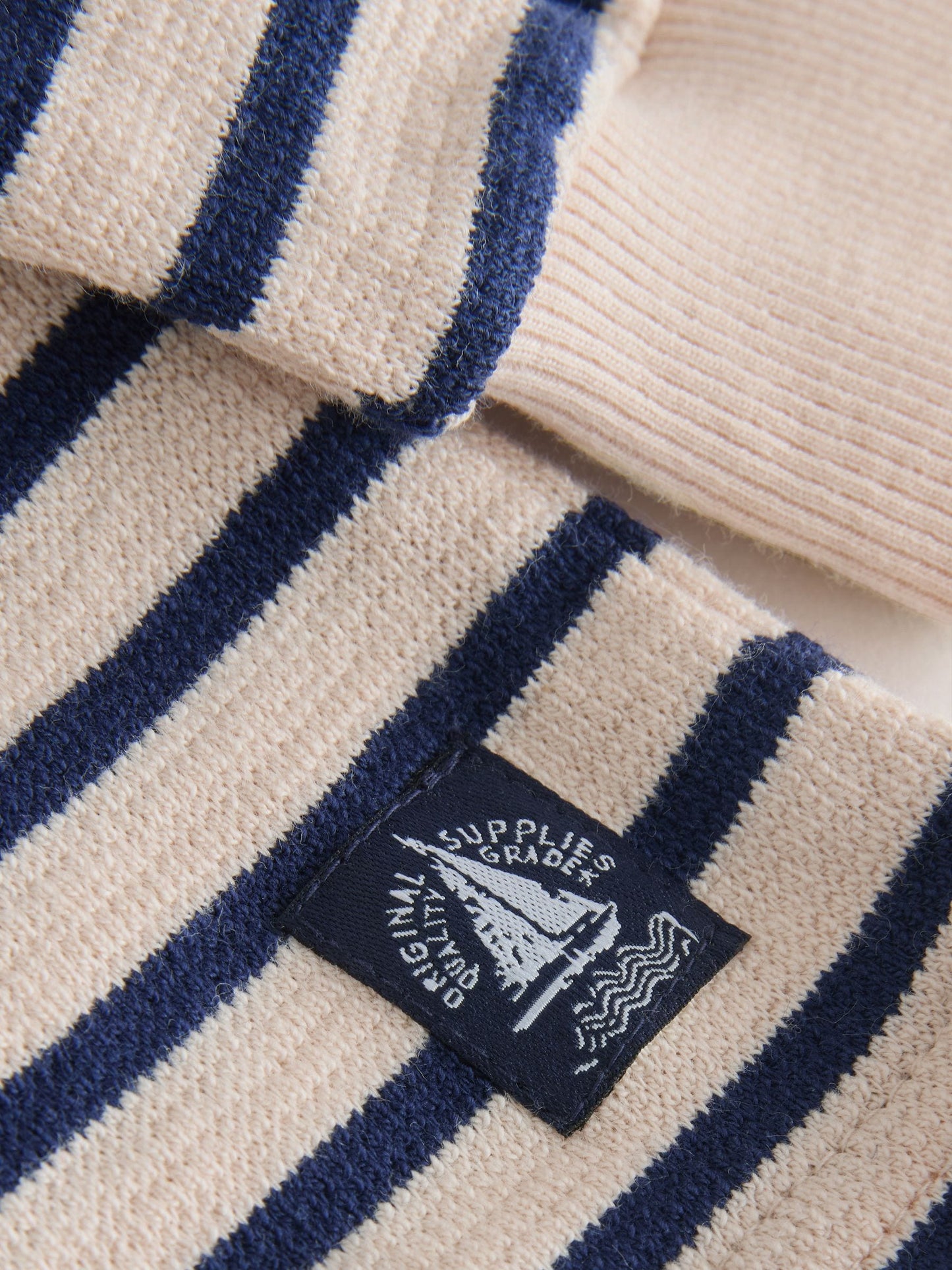 Ecru White Striped Textured Sweat Top and Shorts Set (3mths-7yrs) image 5