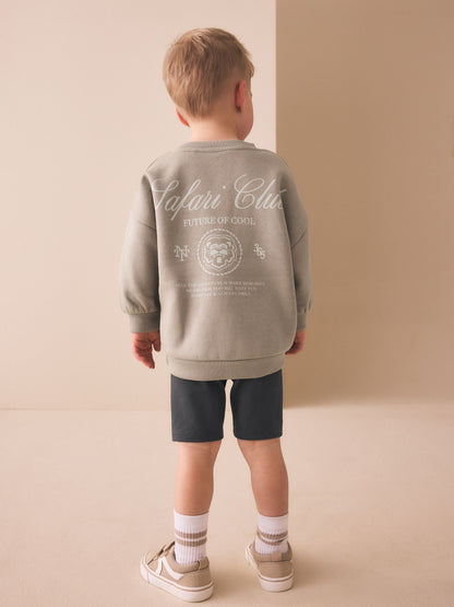 Dark Stone Crew Neck Sweatshirt and Leggings Set (3mths-7yrs) image 1