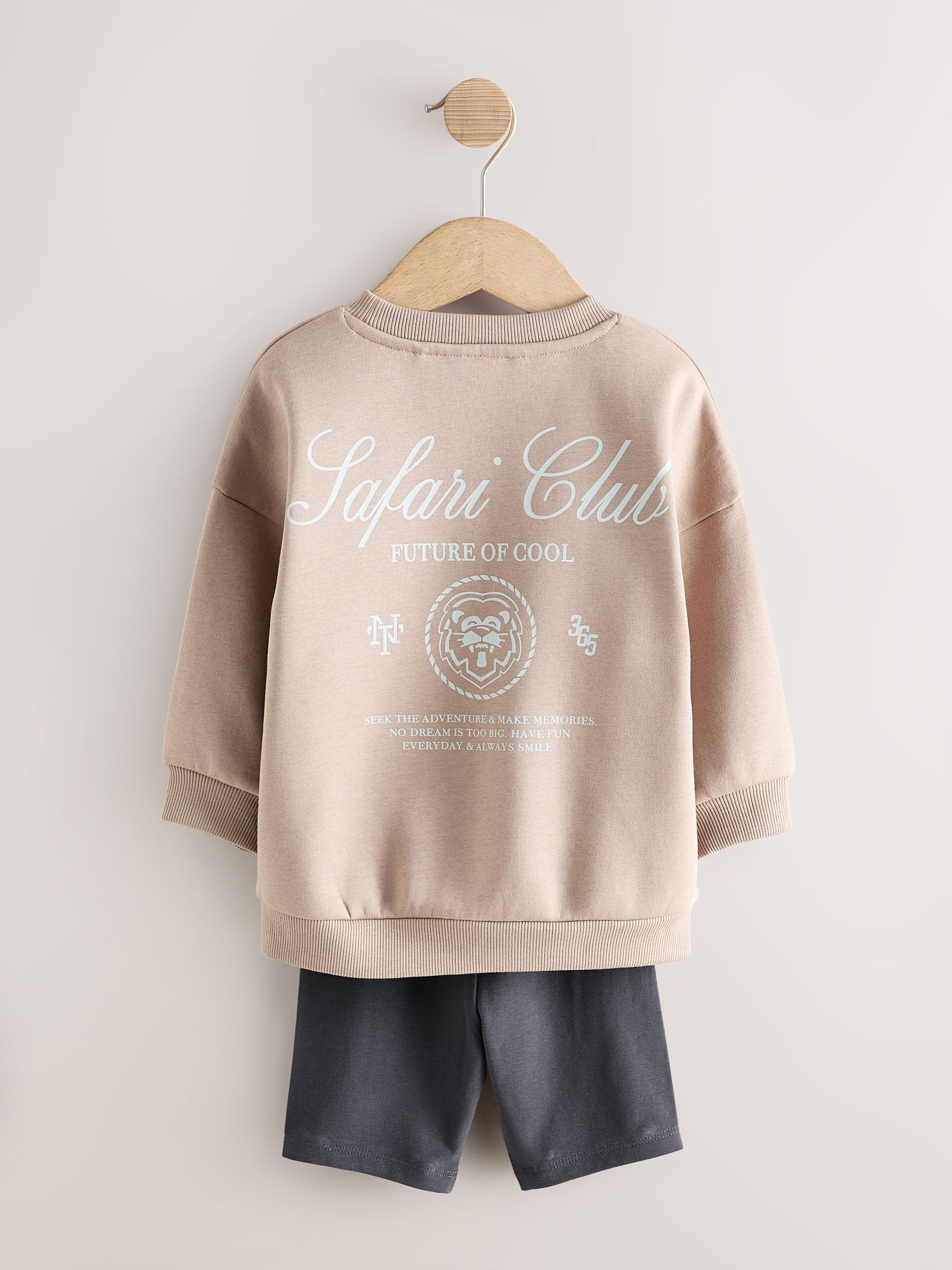 Dark Stone Crew Neck Sweatshirt and Leggings Set (3mths-7yrs) image 6
