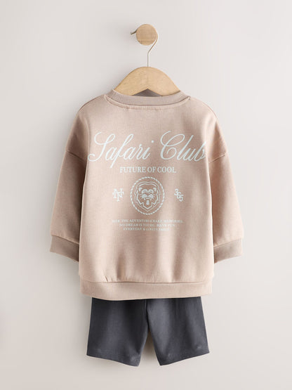 Dark Stone Crew Neck Sweatshirt and Leggings Set (3mths-7yrs) image 6
