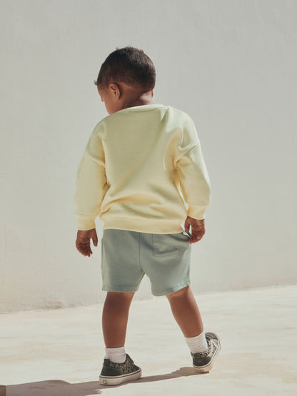 Yellow Surf Day Crew Neck Sweatshirt and Shorts Set (3mths-7yrs) (3mths-7yrs) image 3