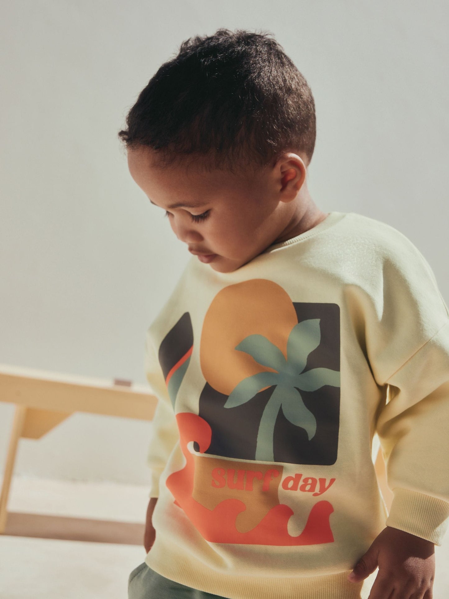 Yellow Surf Day Crew Neck Sweatshirt and Shorts Set (3mths-7yrs) (3mths-7yrs) image 4