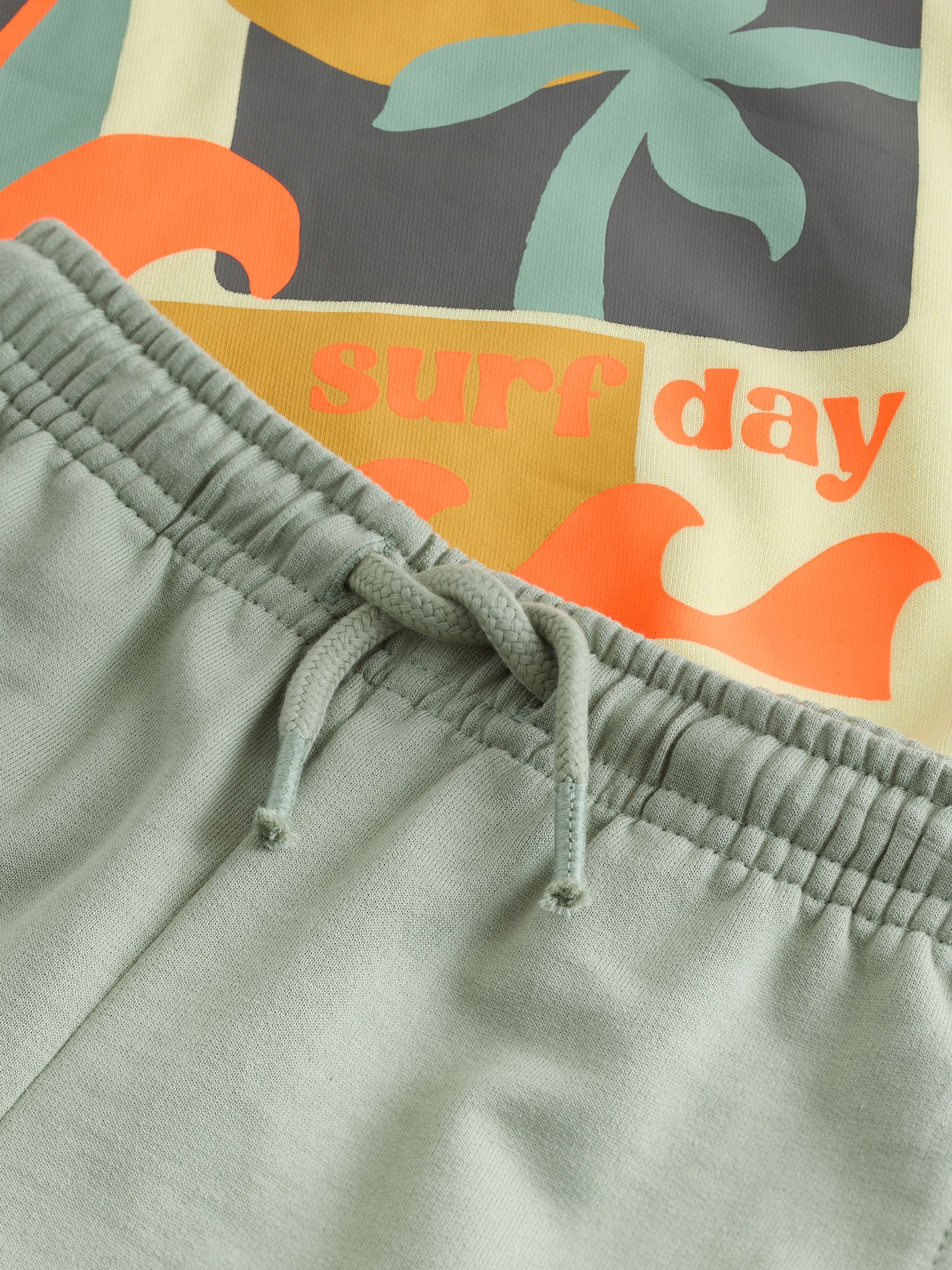 Yellow Surf Day Crew Neck Sweatshirt and Shorts Set (3mths-7yrs) (3mths-7yrs) image 9