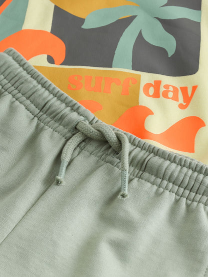 Yellow Surf Day Crew Neck Sweatshirt and Shorts Set (3mths-7yrs) (3mths-7yrs) image 9