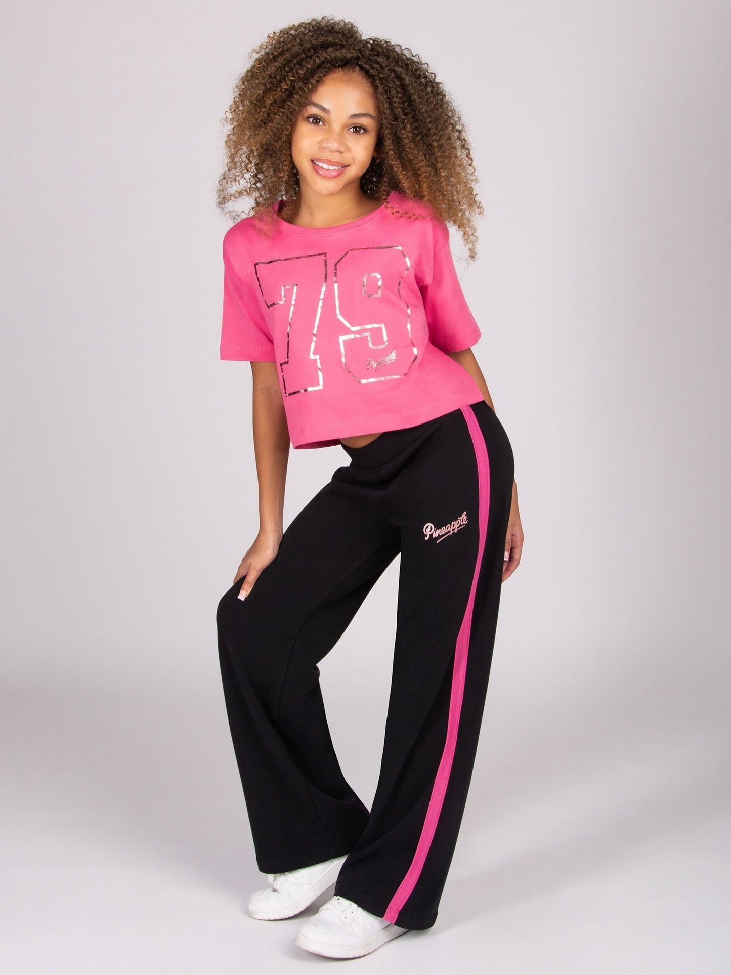 Dsiney Kidz - Pineapple Light Pink Logo Girls Dance Crop T-Shirt image 4