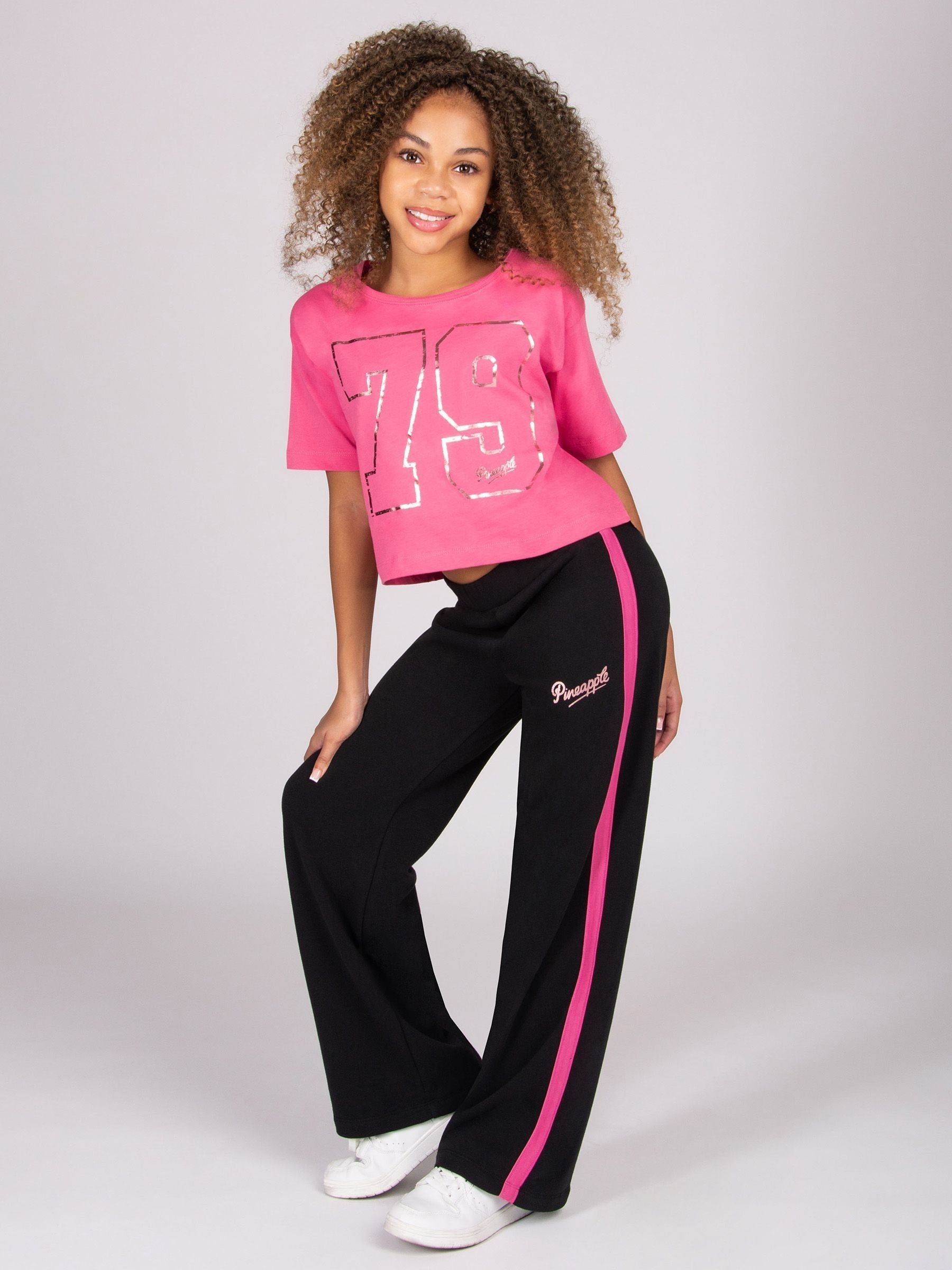 Dsiney Kidz - Pineapple Light Pink Logo Girls Dance Crop T-Shirt image 4